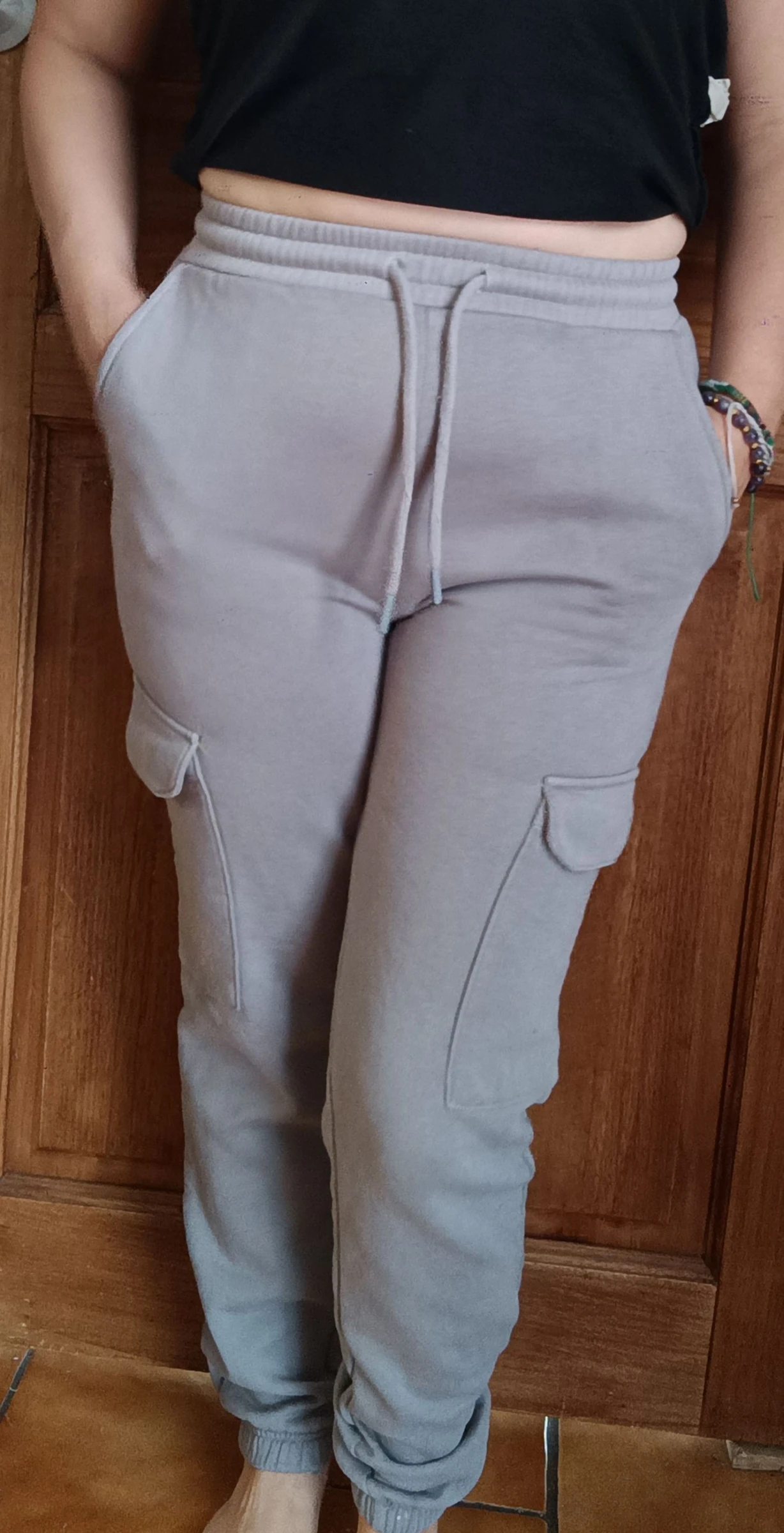 Pantalón jogger cargo gris - talla XS – photo 4